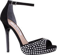 Nina Francia Crystal Ankle Strap Stiletto Sandal