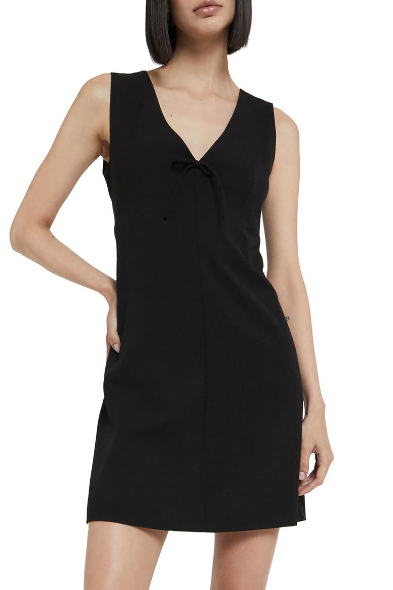 Short Dress With Bow, Main, color, Black