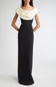 Lela Rose Cowl Neck Gown