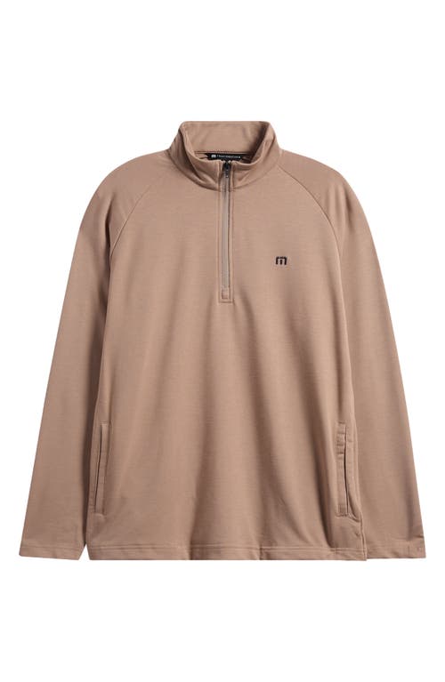 Travismathew Valiant Quarter Zip Pullover In Portabella