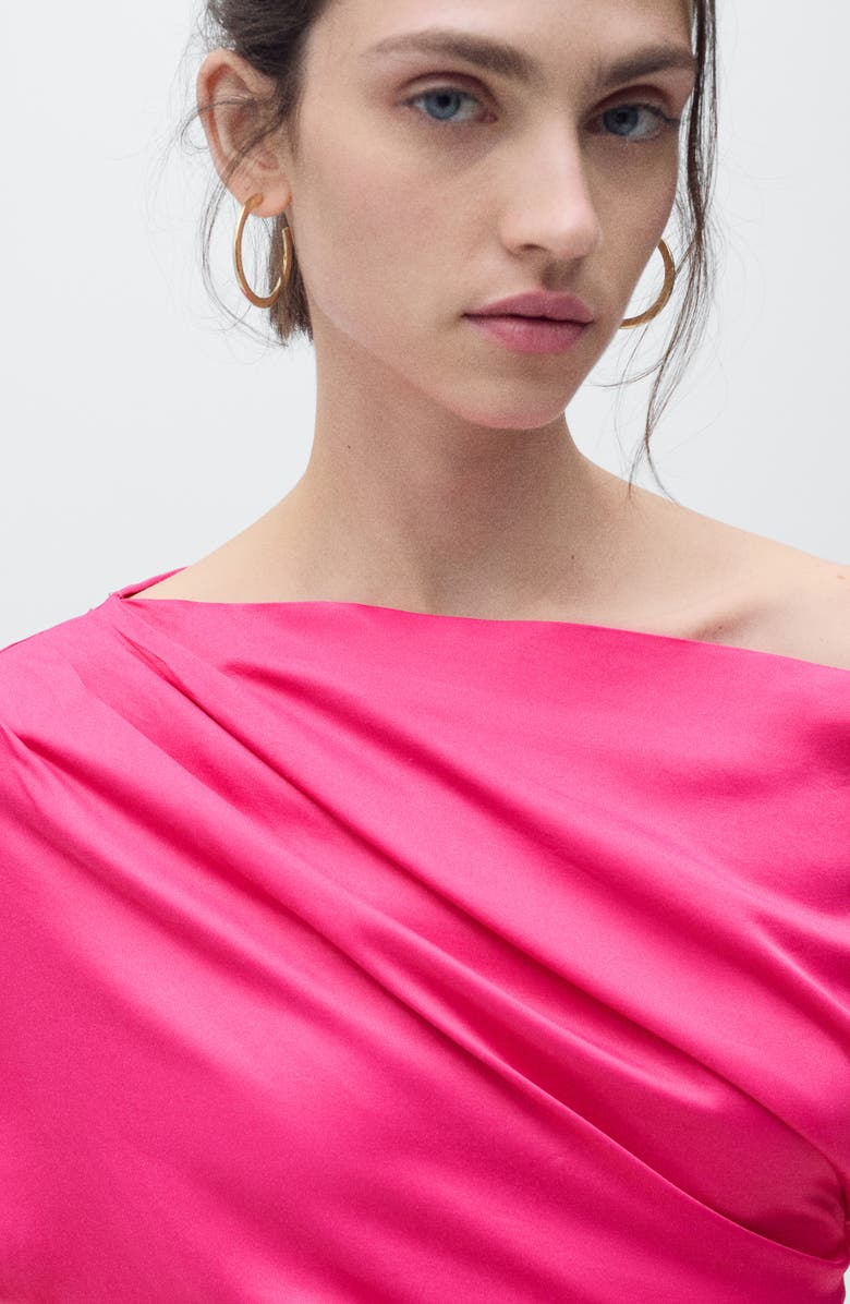 MANGO Off the Shoulder Midi Dress, Alternate, color, 