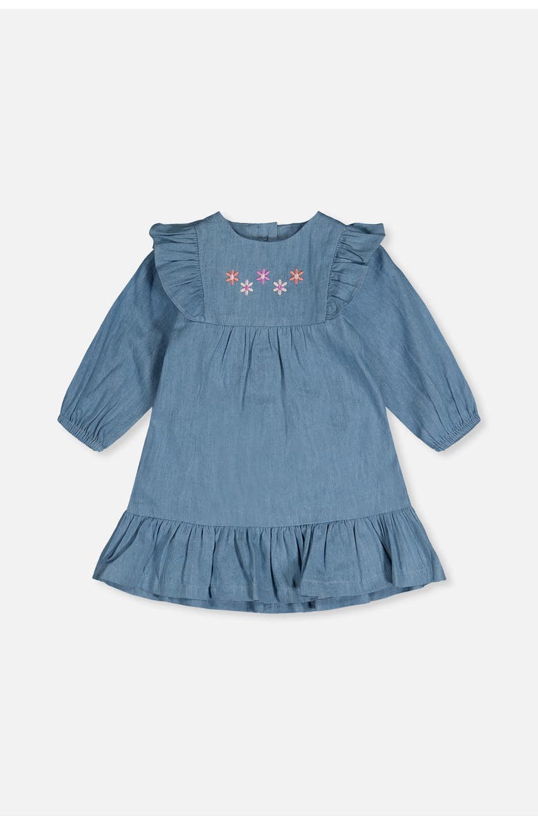 Deux par Deux Chambray Breathable Long Sleeve Dress, Main, color, Light Blue Denim