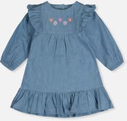 Deux par Deux Chambray Breathable Long Sleeve Dress