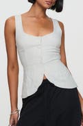 Princess Polly Spirito Pinstripe Square Neck Vest