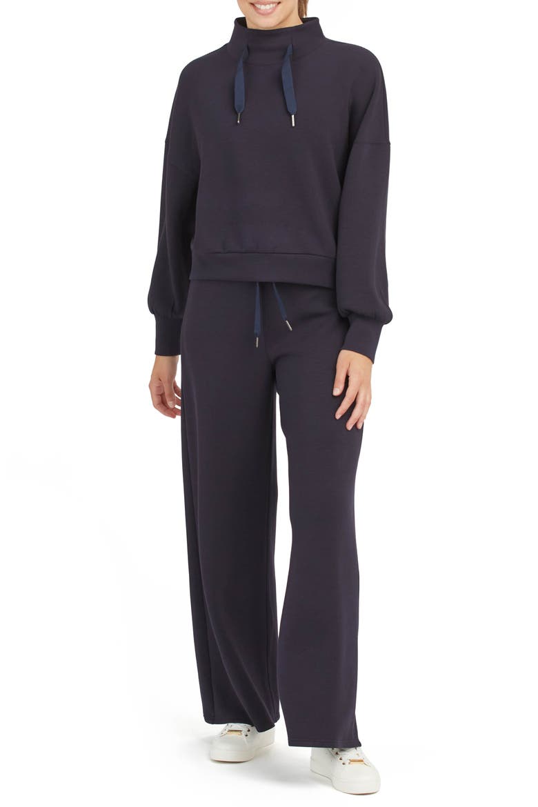 AirLuxe At the Hip Pullover, Alternate, color, CLASSIC NAVY