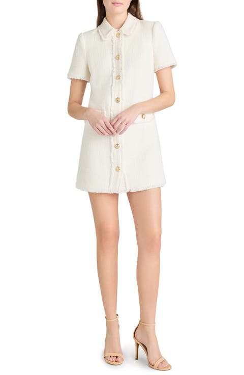 Pammy Cotton Tweed Mini Shirtdress