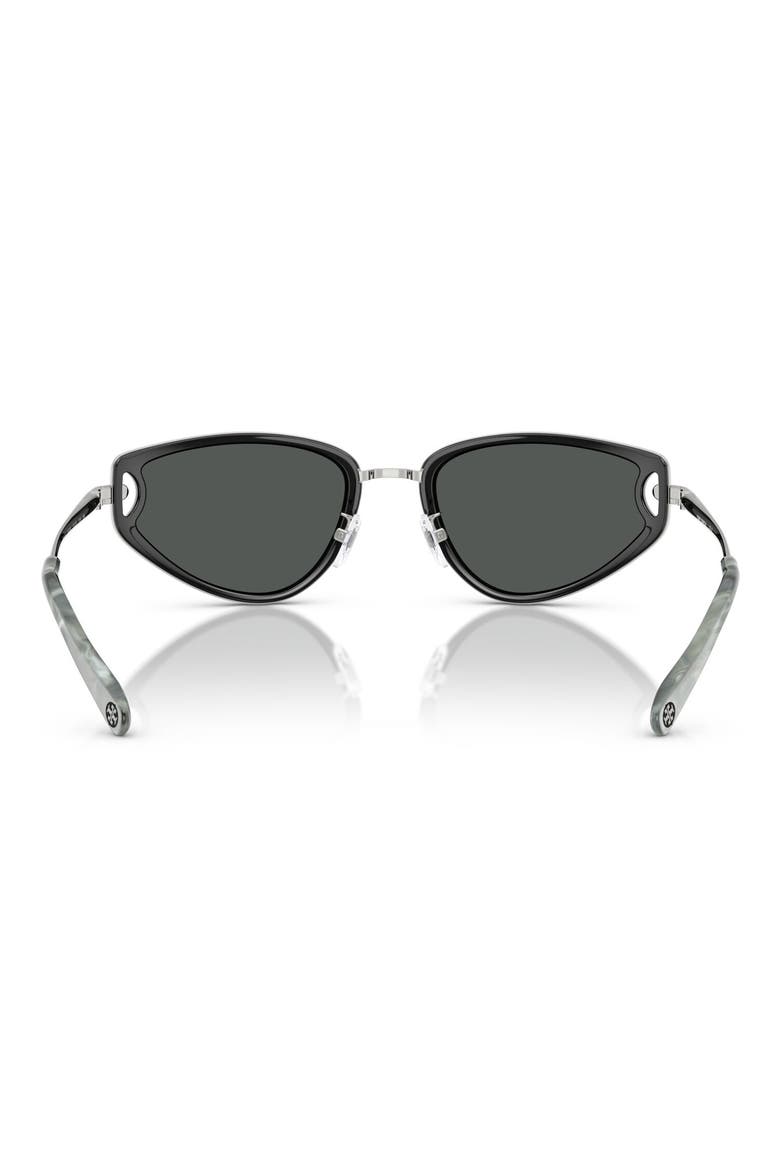 53mm Cat Eye Sunglasses, Alternate, color, BLACK