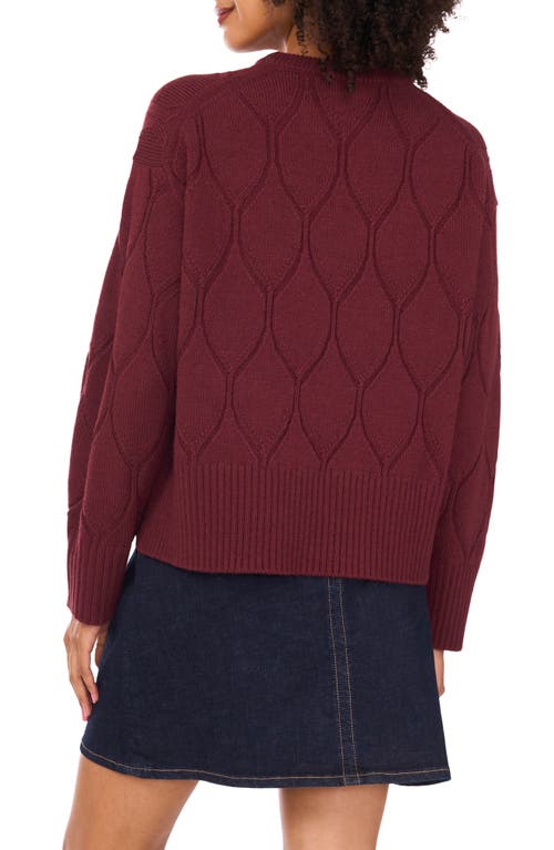 Vince Camuto Long Sleeve Sweater In Burgundy