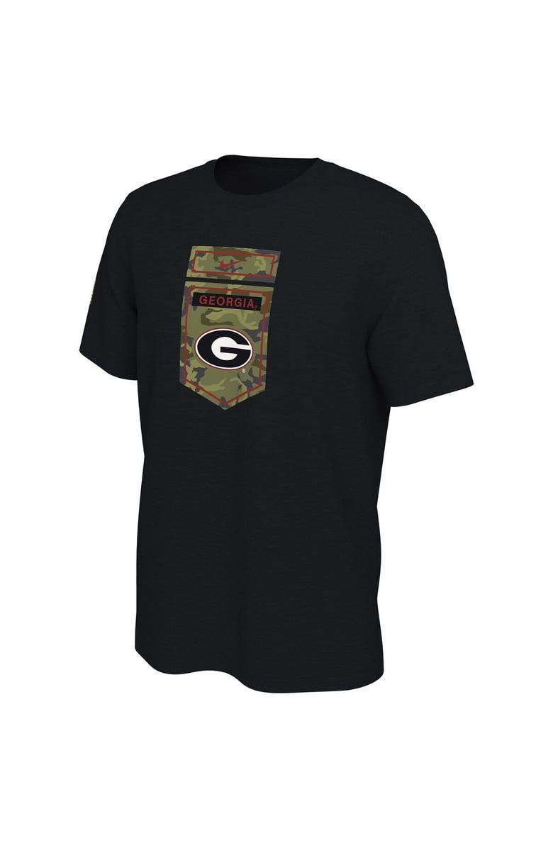 Nike Men's Nike Black Georgia Bulldogs Veterans Camo T-Shirt, Alternate, color, Black
