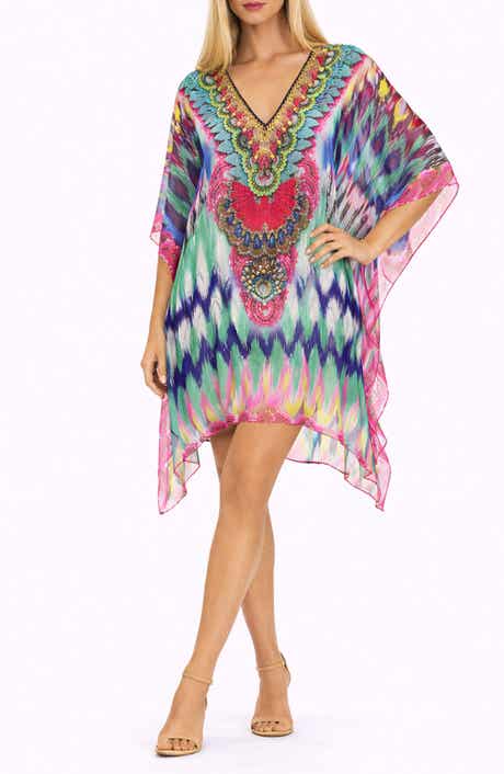 RANEES Ornate Print Poncho