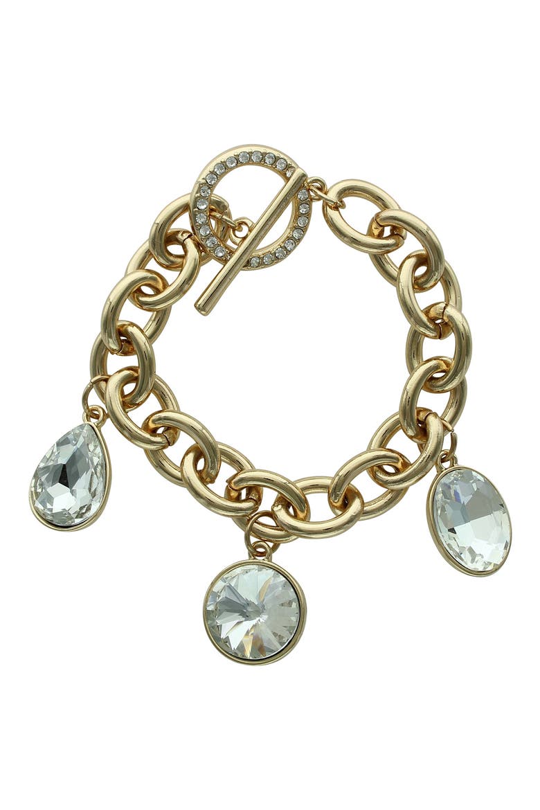 Charmed Life Chain Bracelet, Main, color, GOLD / CLEAR