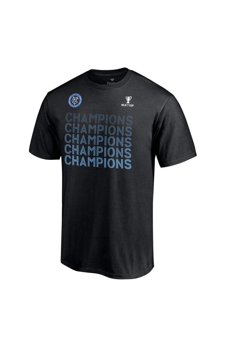 FANATICS Men's Fanatics Branded Black New York City FC 2021 MLS Cup Champions Standard T-Shirt, Alternate, color, 