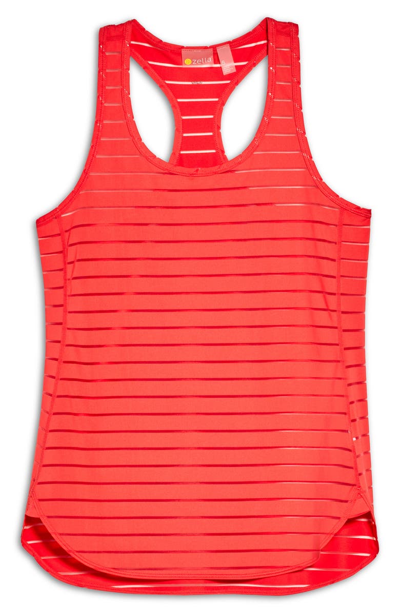 Zella Burnout Stripe Racerback Tank, Alternate, color,