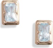 Anzie Blue Topaz Baguette Stud Earrings