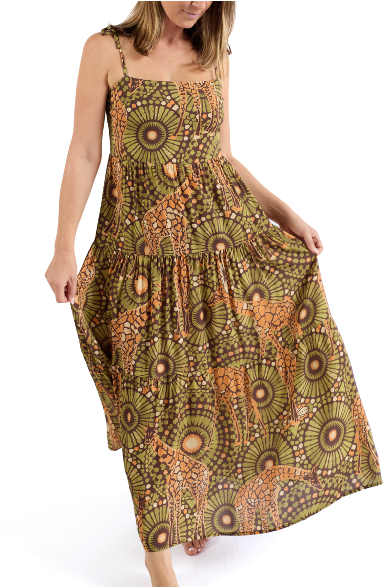 The Africa - Resort Dress, Alternate, color, Brown