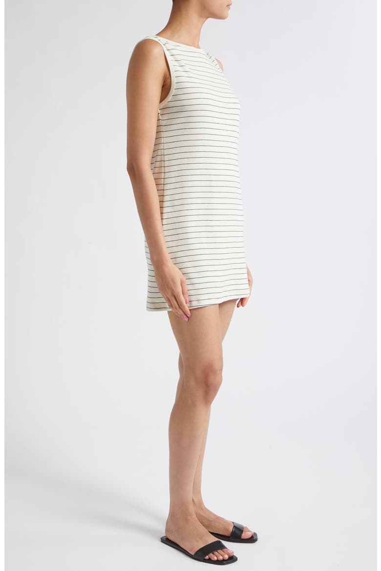 Nando Stripe Boatneck Cotton Minidress, Alternate, color, NATURAL/ MIDNIGHT STRIPE