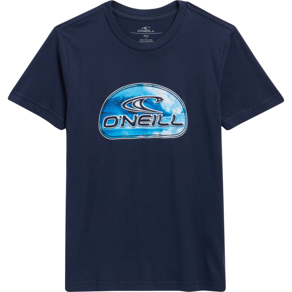 O'neill Kids' Reef Break Cotton Graphic T-shirt In Blue