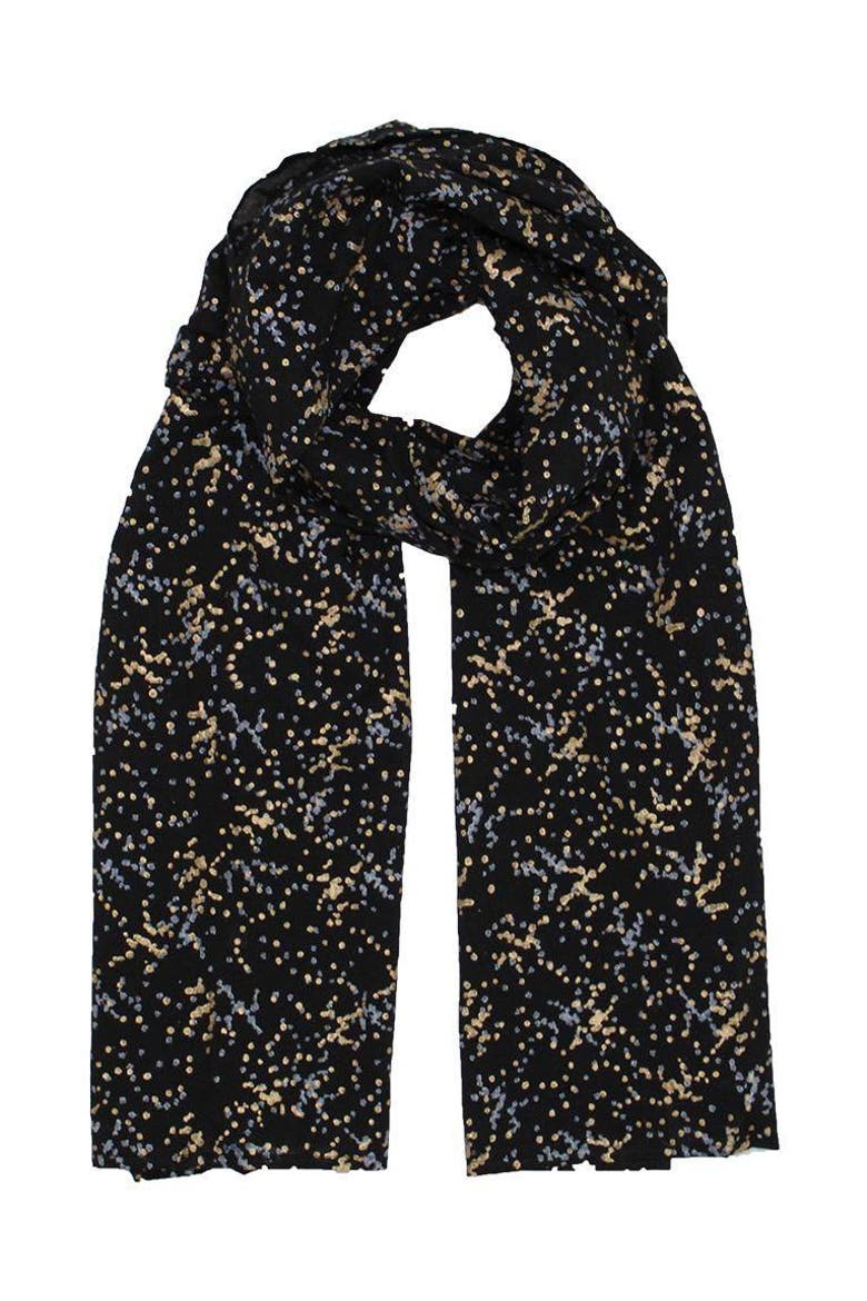 Splatter Dot Scarf, Alternate, color, Blue