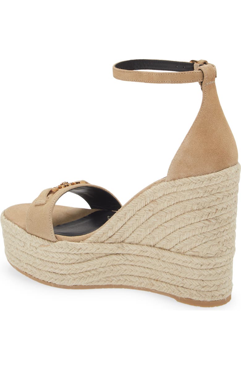 Versace Medusa '95 Espadrille Wedge Sandal, Alternate, color, Mastic/ Versace Gold