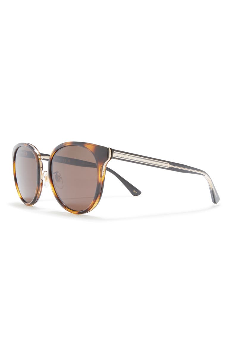 56mm Round Sunglasses, Alternate, color, HAVANA BLACK BROWN