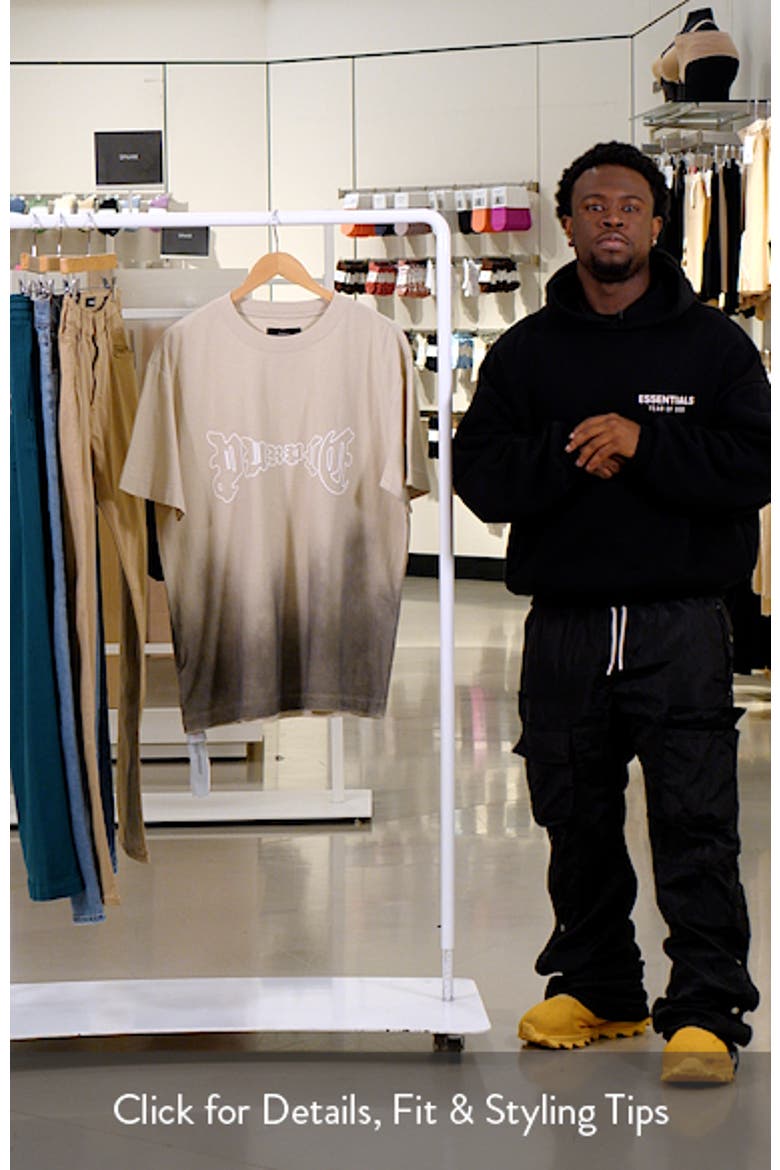Ombré Textured Cotton Graphic T-Shirt video