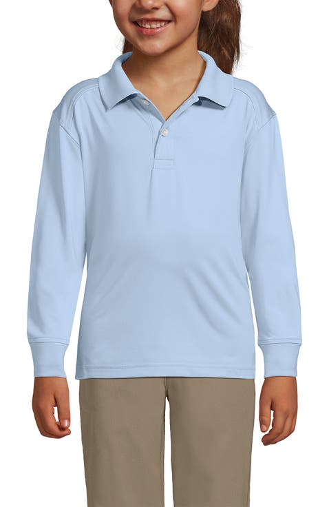 School Uniform Kids Long Sleeve Rapid Dry Polo Shirt