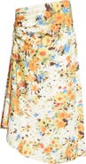 A.L.C. Naomi Floral Print Ruched Skirt
