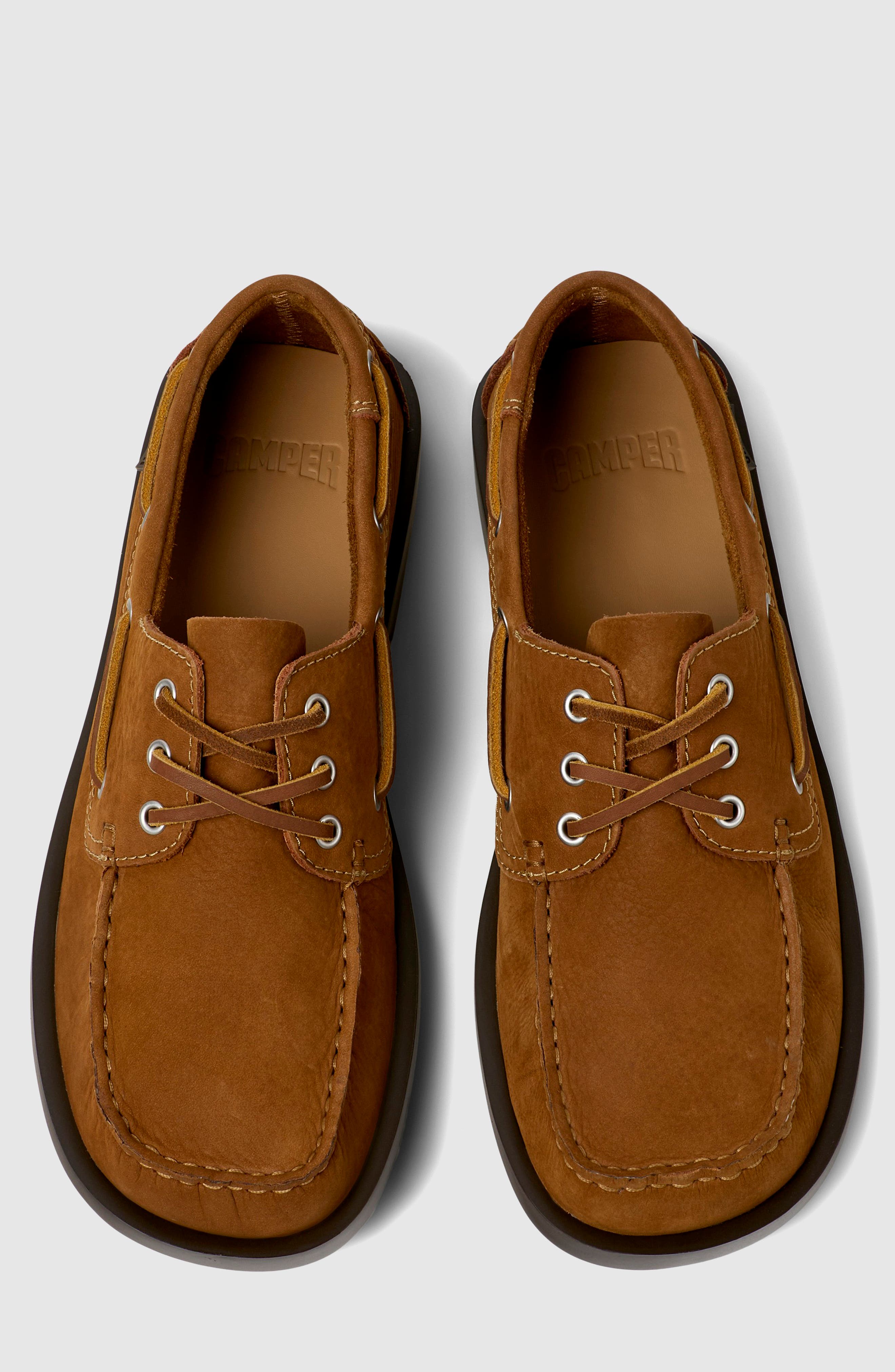 Don Leather Boat Shoe, Alternate, color, MEDIUM BROWN
