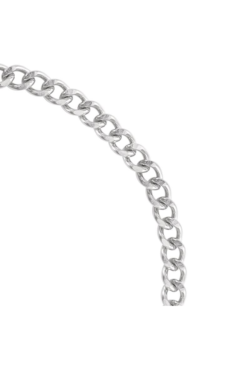Men's Curb Chain Necklace & Bracelet Set, Silver-Tone, Alternate, color, Metallic Silver