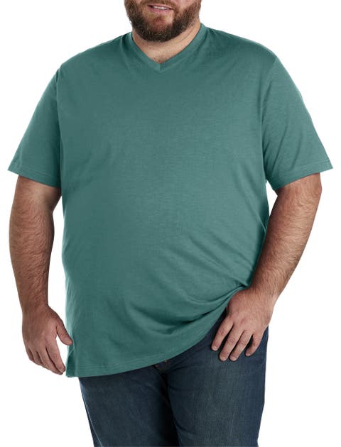 Big 
Tall Slub Knit V-Neck T-Shirt
