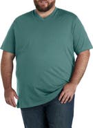 Harbor Bay by DXL Big & Tall Slub Knit V-Neck T-Shirt