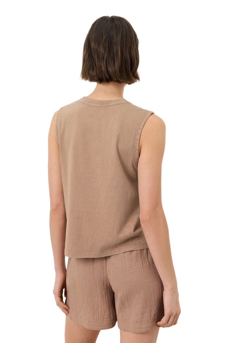 Organic Cotton Vintage Jersey Relaxed Tank, Alternate, color, Washed Driftwood Brown