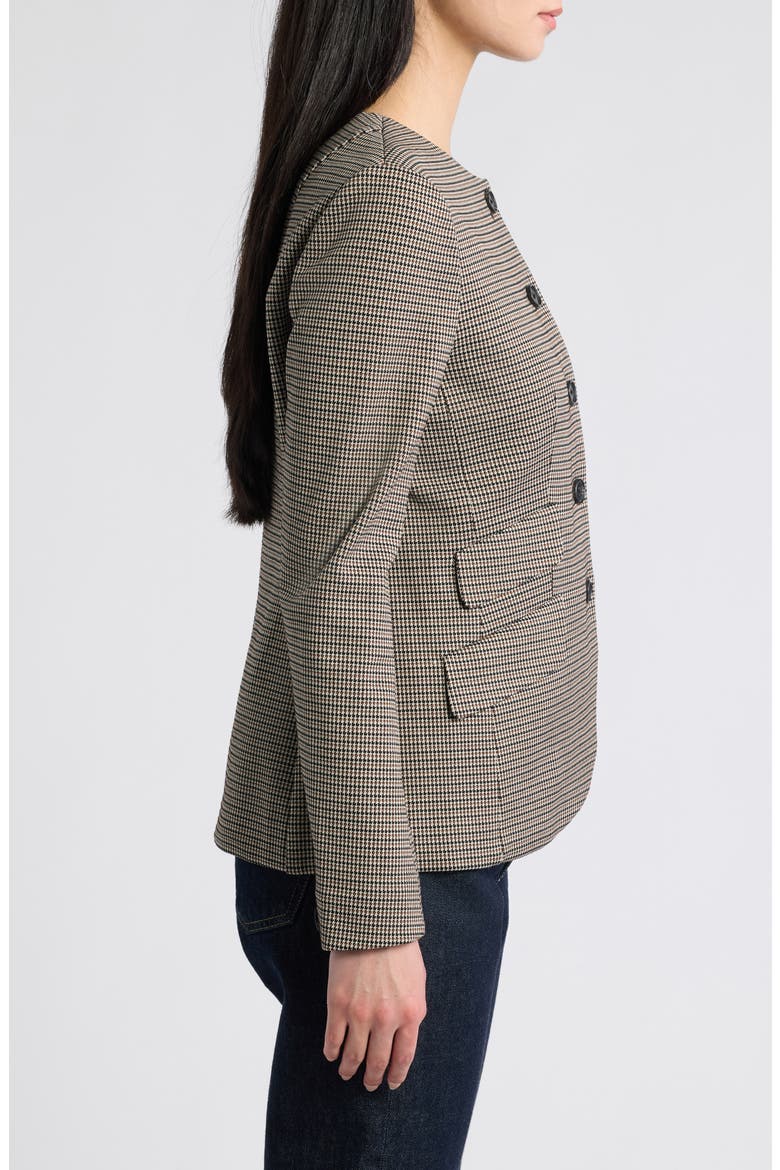 Collarless Slade Ponte Jacquard Jacket, Alternate, color, BRBLMT