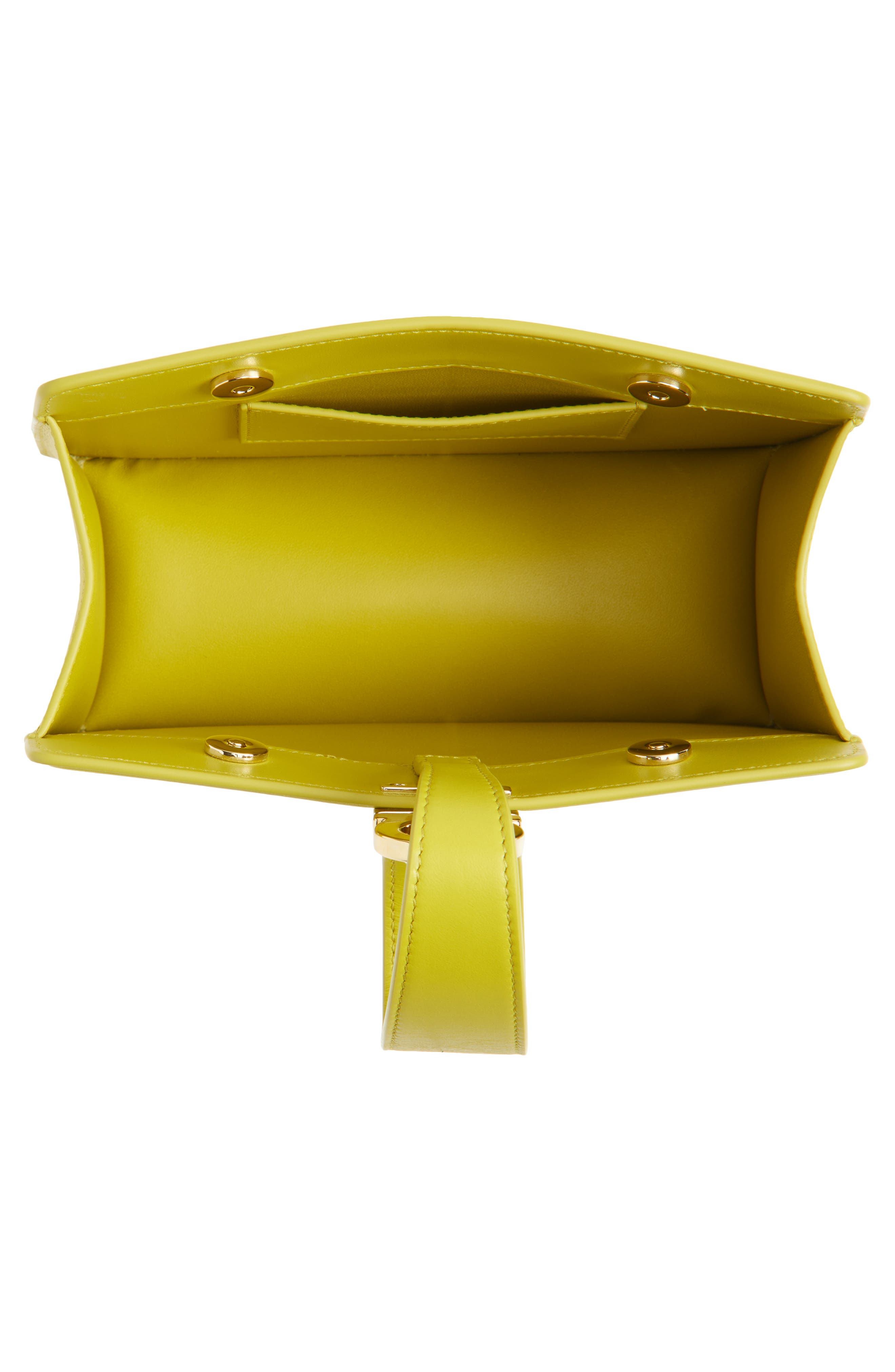 FERRAGAMO Double Gancio Leather Mini Clutch, Alternate, color, Antique Yellow