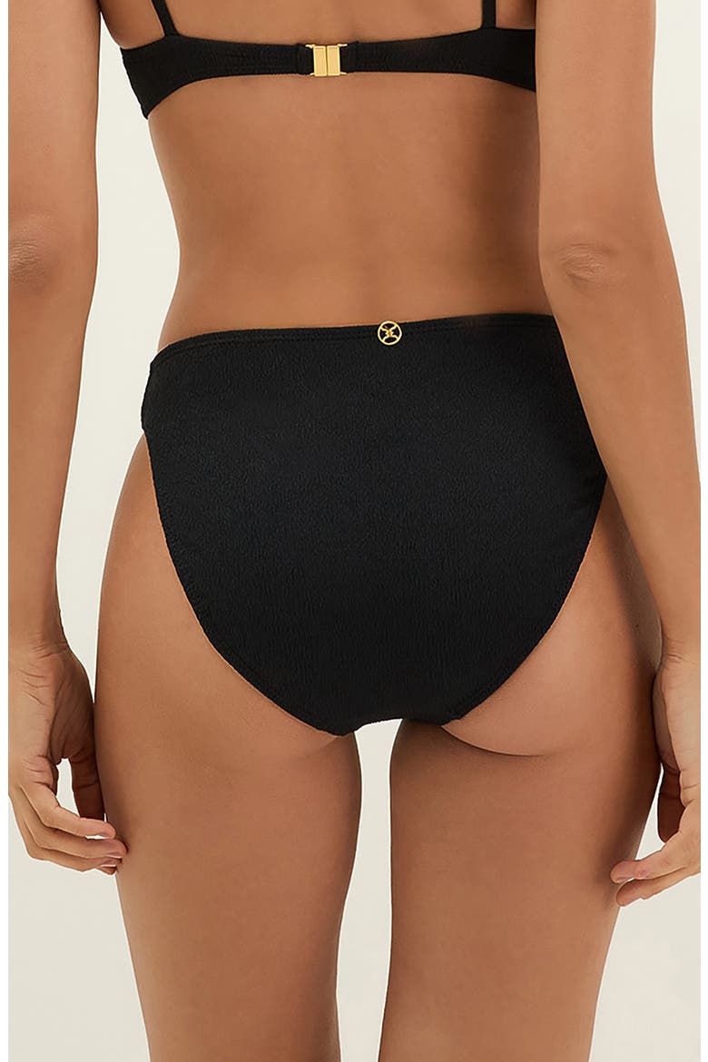 Lindsay High Waist Bikini Bottoms, Alternate, color, BLACK