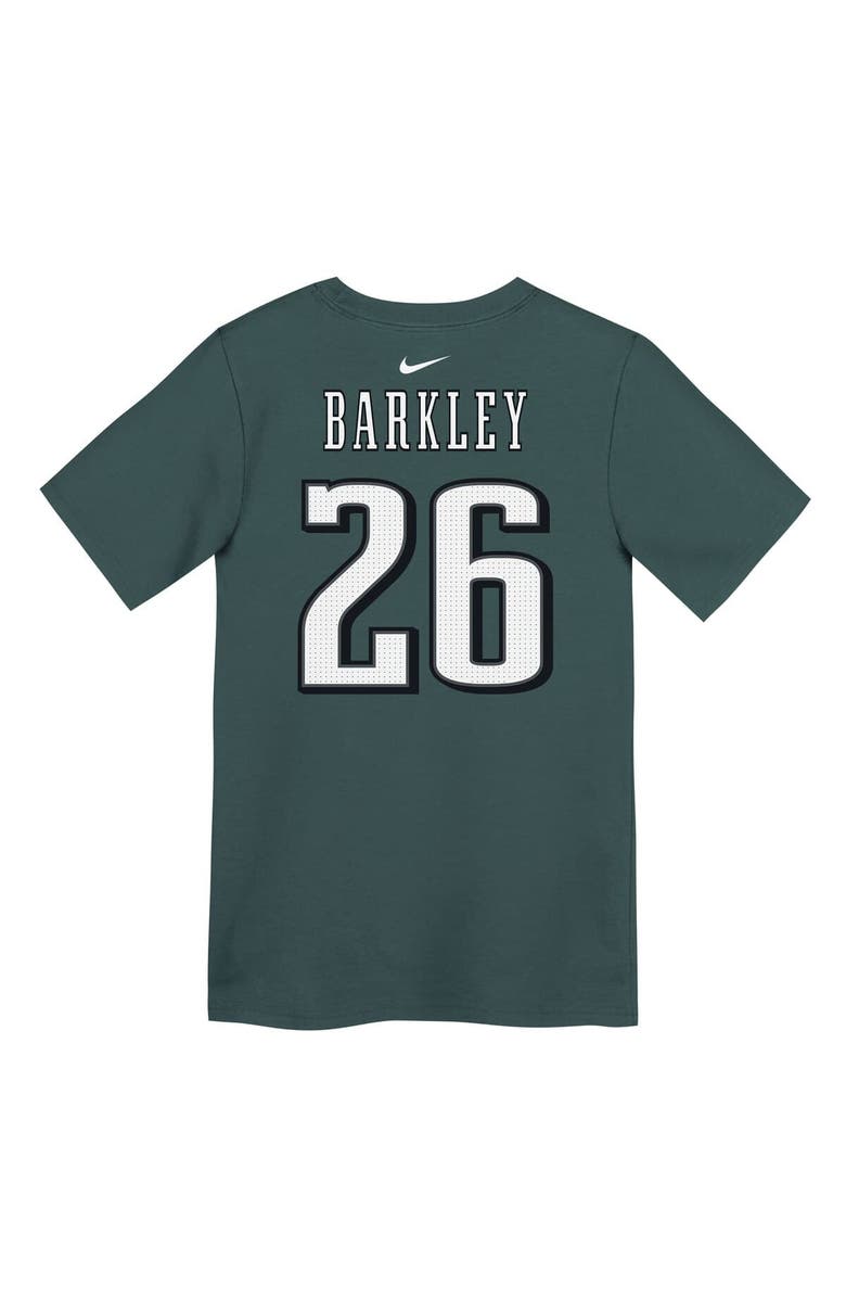 Nike Preschool Nike Saquon Barkley Midnight Green Philadelphia Eagles Player Name & Number T-Shirt, Alternate, color, Green