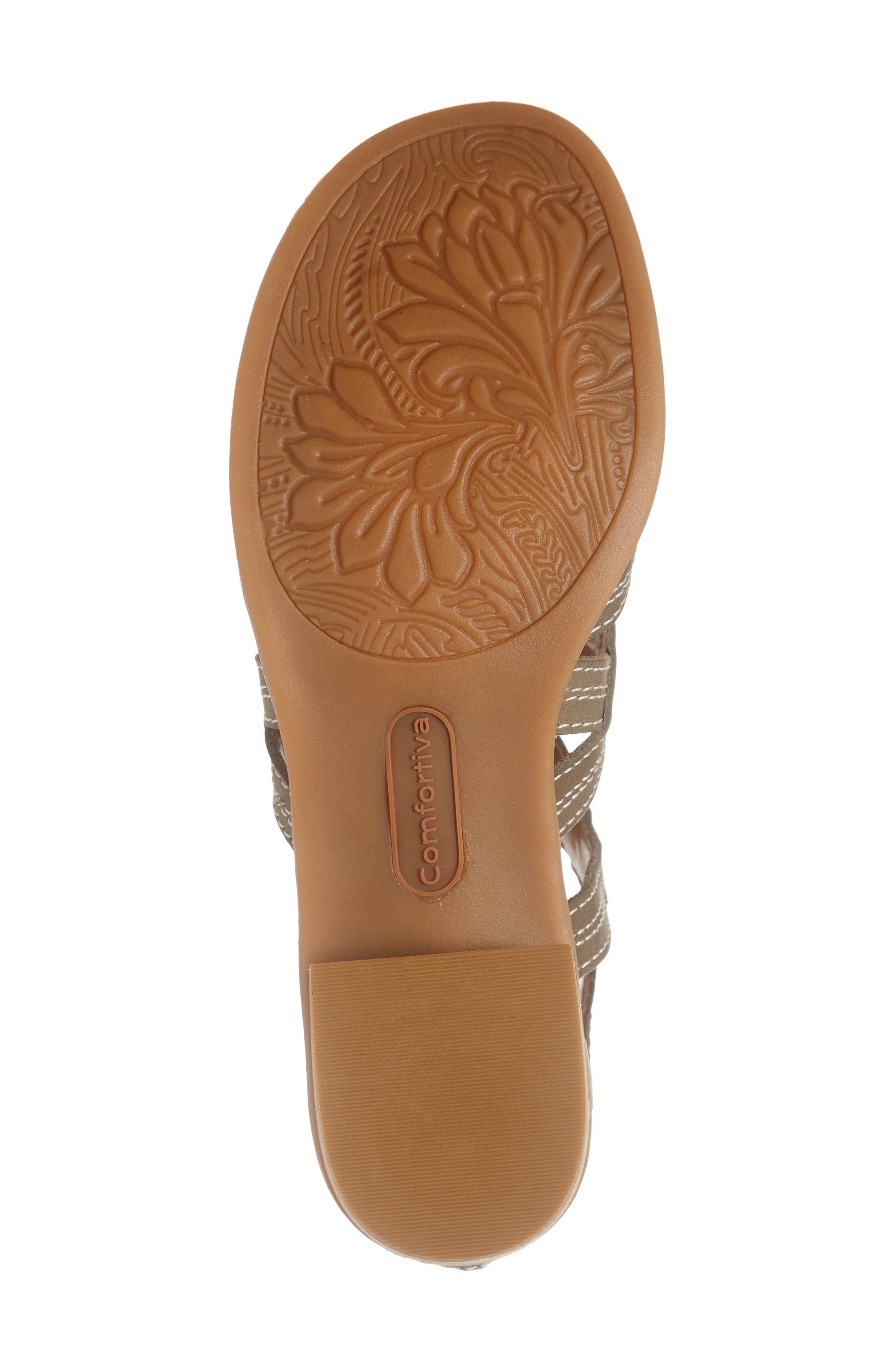 Betha Sandal, Alternate, color, PALE OLIVE LEATHER