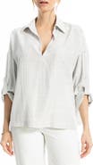 MAX STUDIO Stripe Collared Top