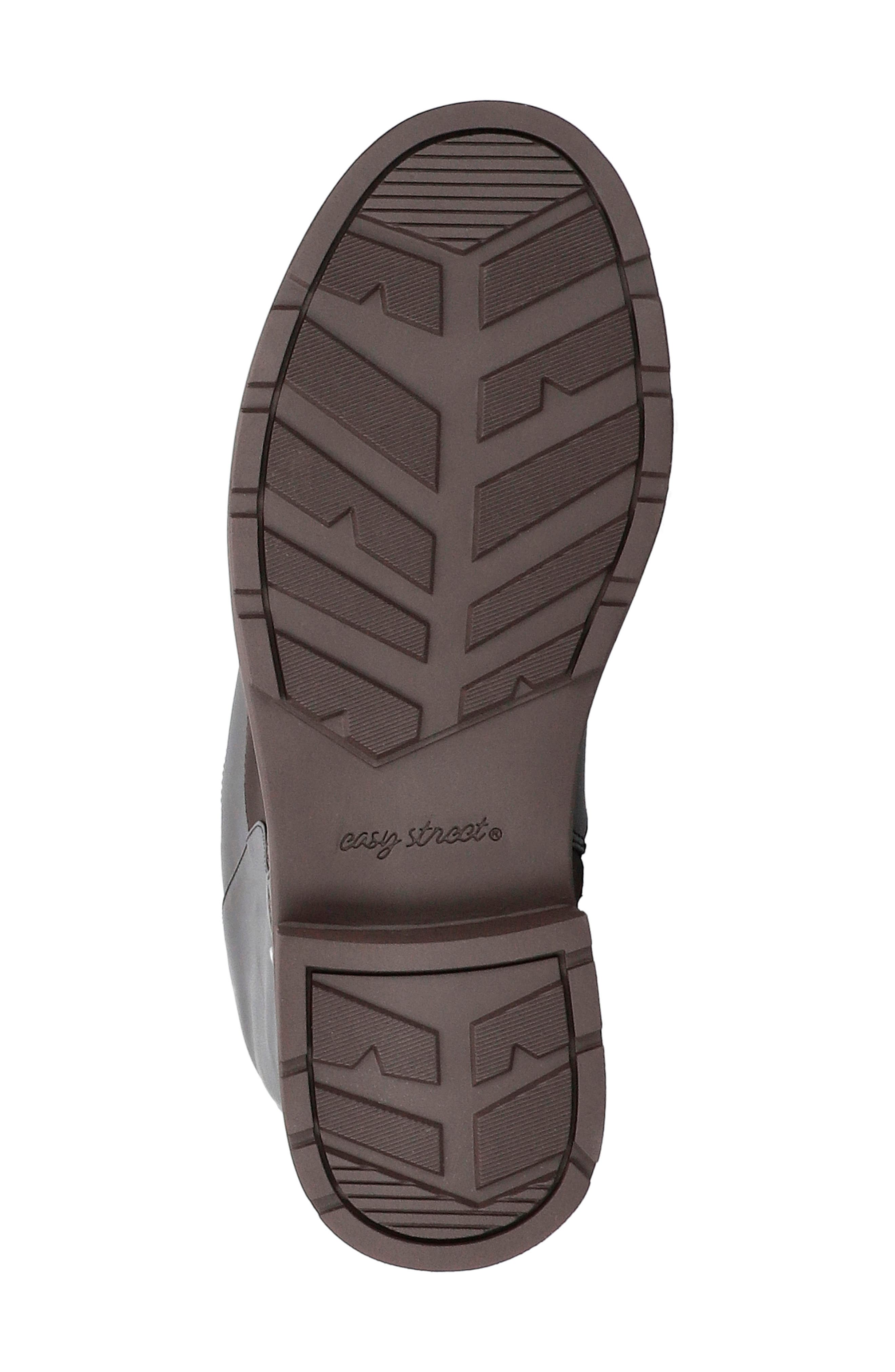 EASY STREET Erica Mixed Media Equestrian Boot, Alternate, color, Brown