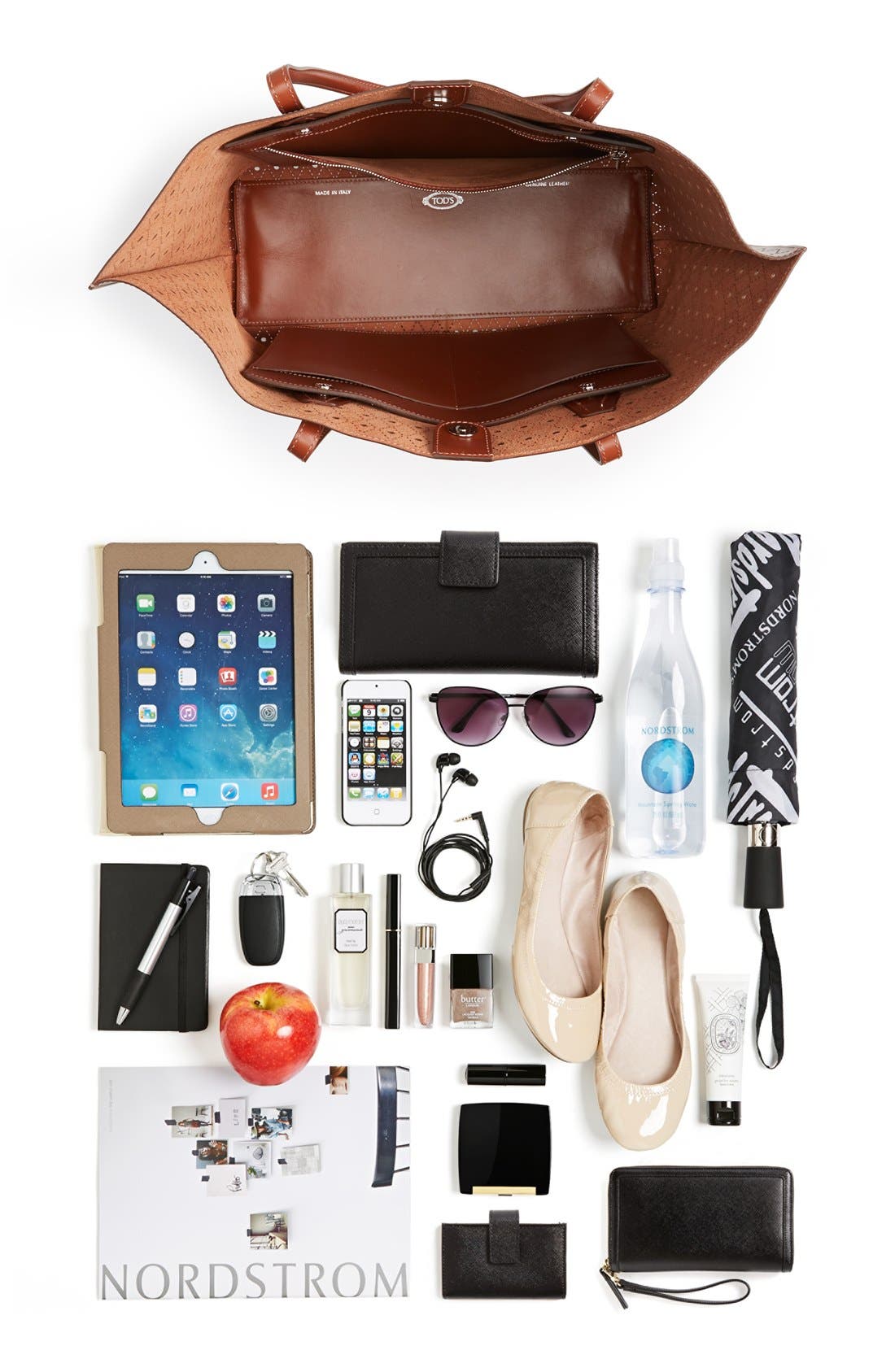'Joy' Laser Perforated Leather Tote, Alternate, color, CUOIO