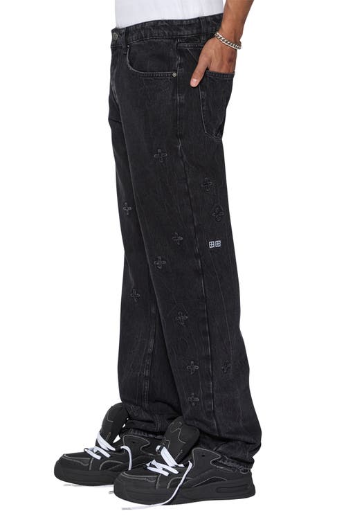 Shop Ksubi Anti K Kplus Wide Leg Jeans In Black
