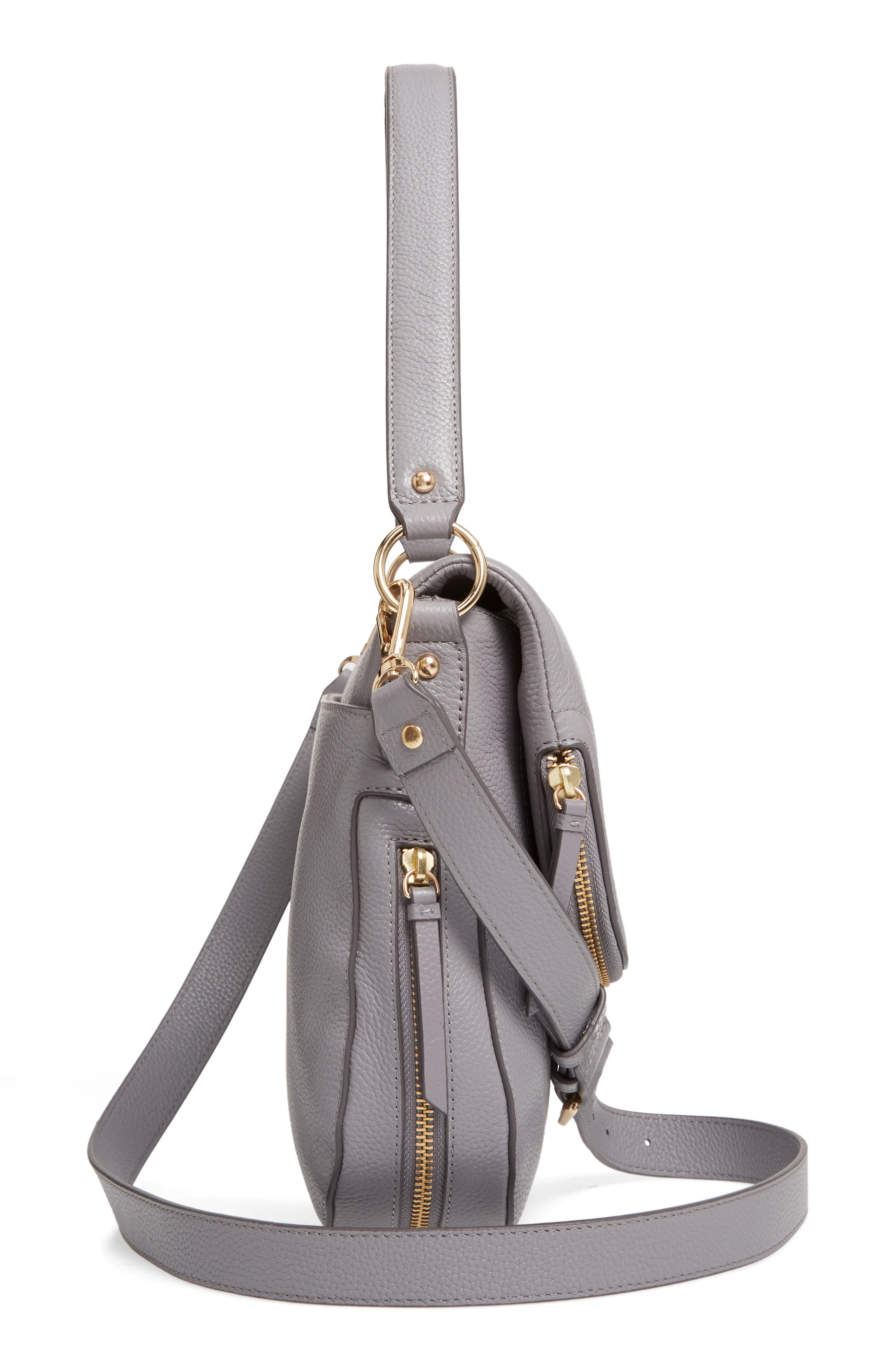 Bella Leather Crossbody Bag, Alternate, color, GREY FILIGREE