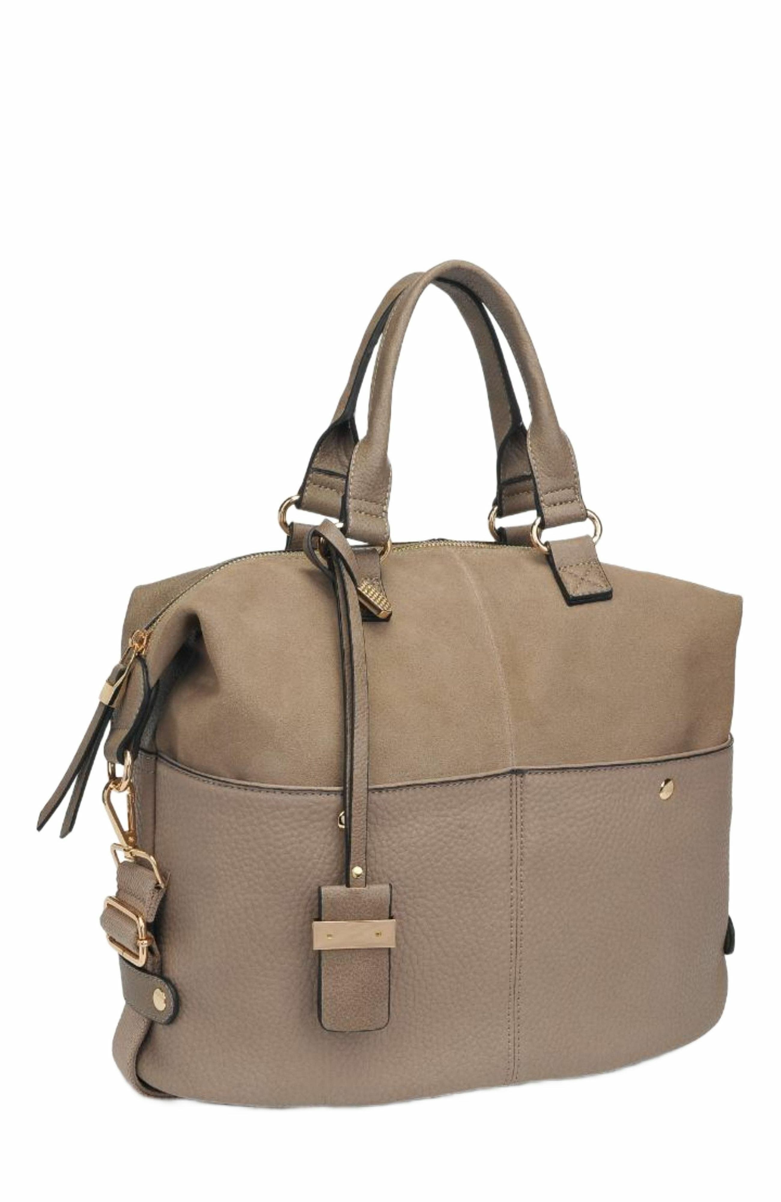 MODA LUXE London Satchel, Alternate, color, Mushroom