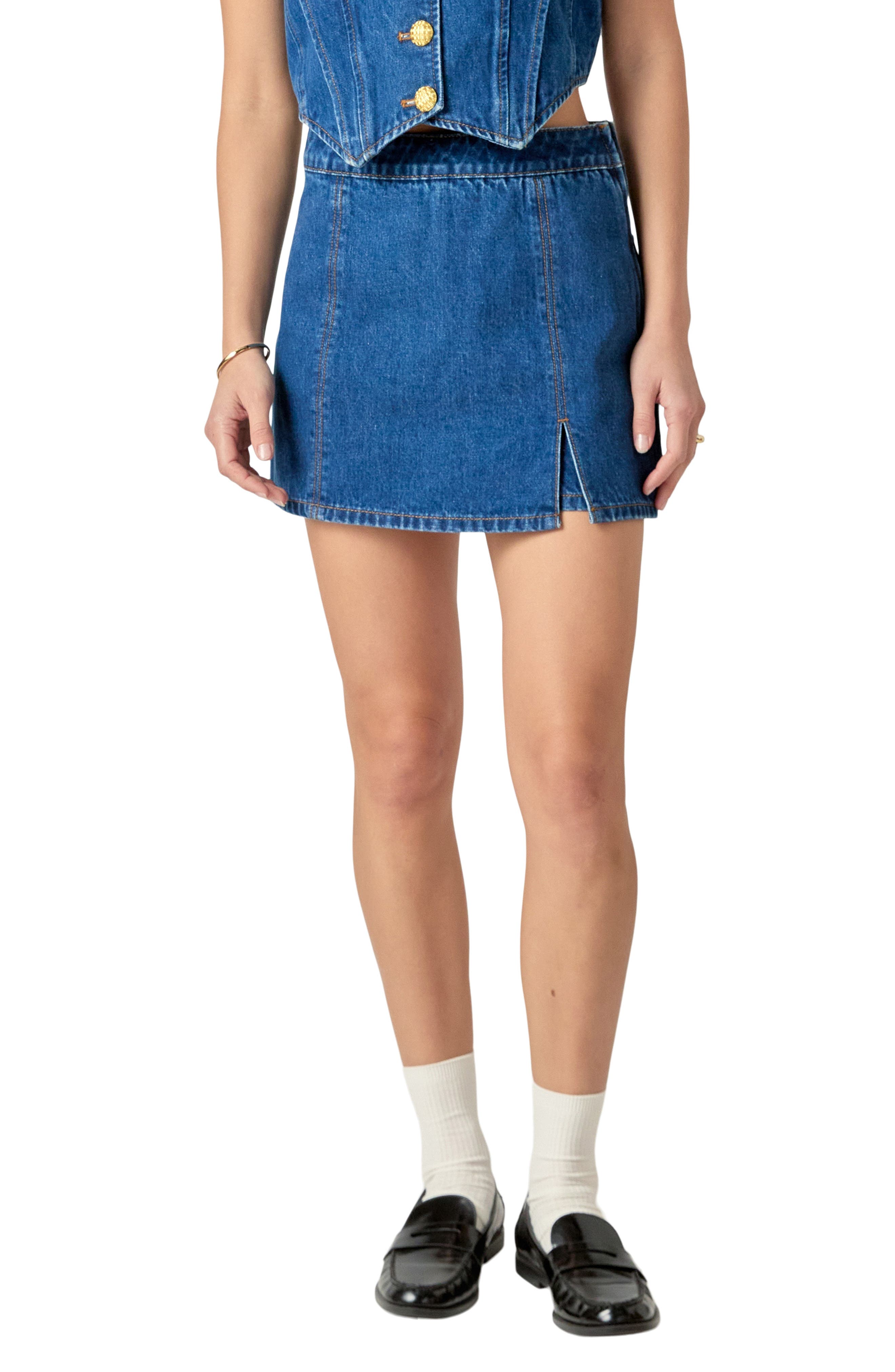 Denim Mini Skort - image 3
