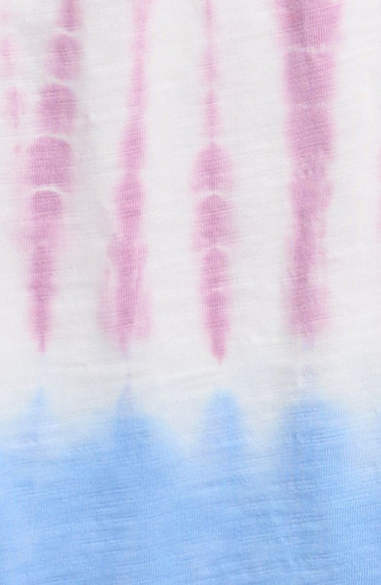 Splendid Capri Tie Dye Cotton Blend Dress with Bloomers, Alternate, color, Pink Flower Tie Dye