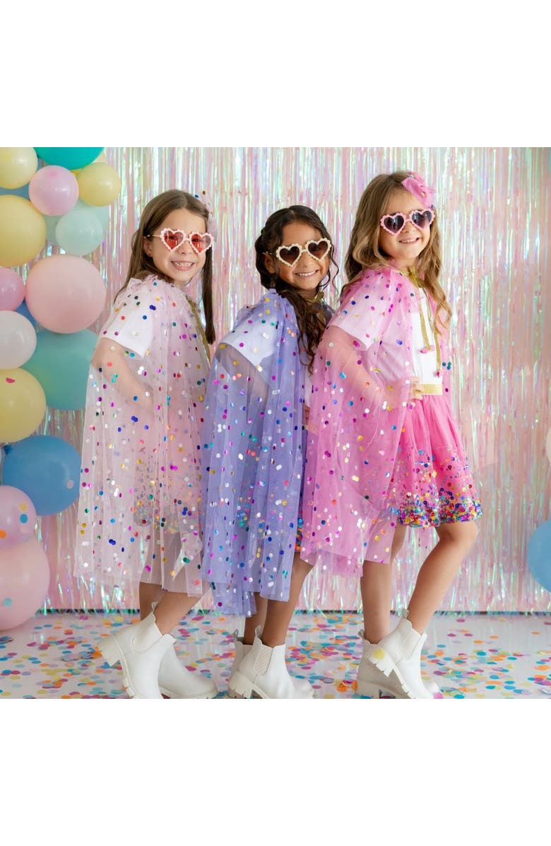 Sweet Wink Lavender Confetti Cape, Alternate, color, Lavender