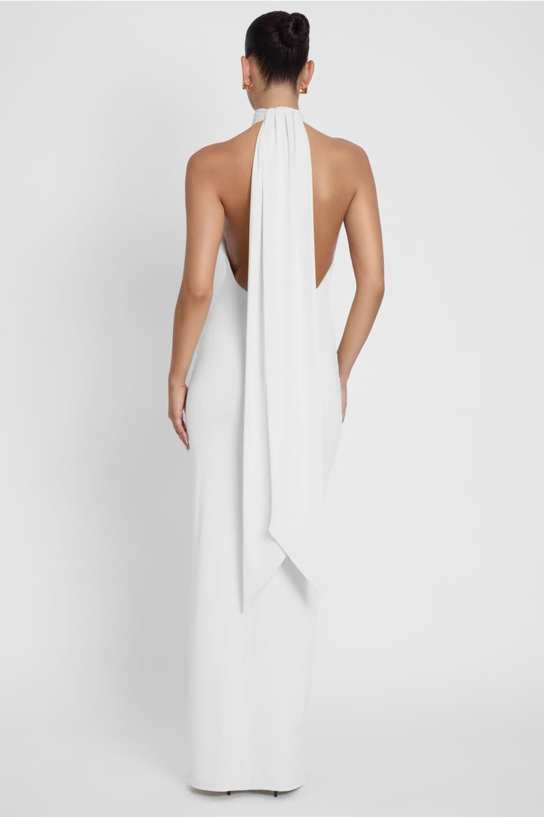 Alaia Drape Maxi Dress, Alternate, color, White