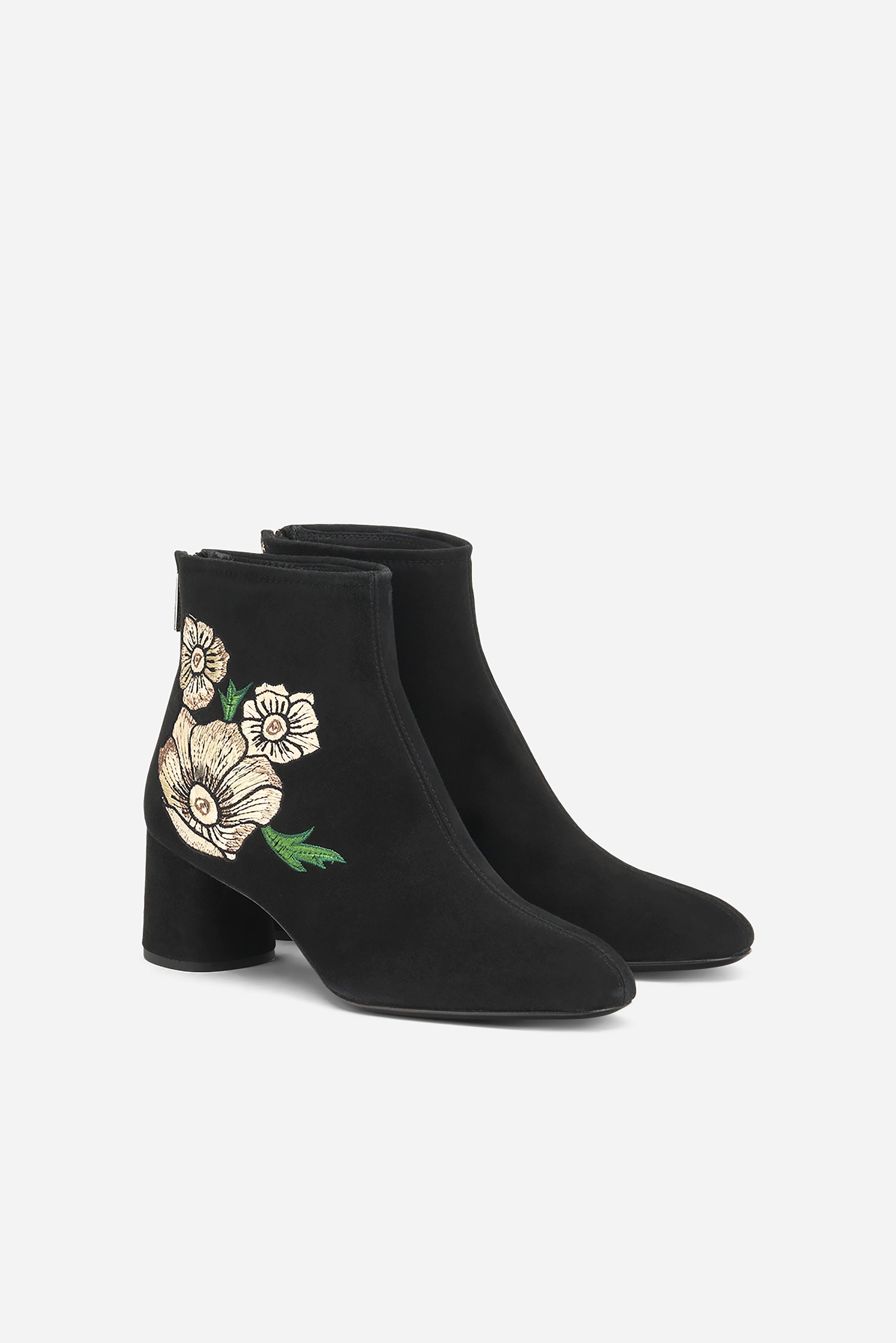 AGL OBU AGL X OBSERVED BY US Heeled Velour Bootie, Alternate, color, Black