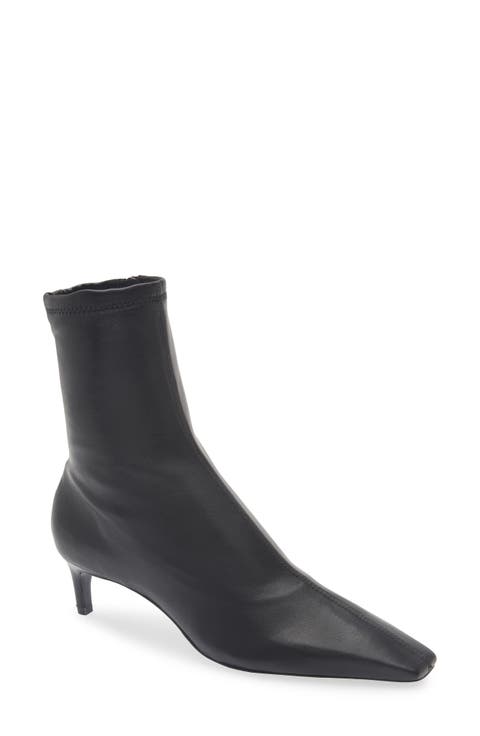 Remy Stretch Leather Ankle Boot