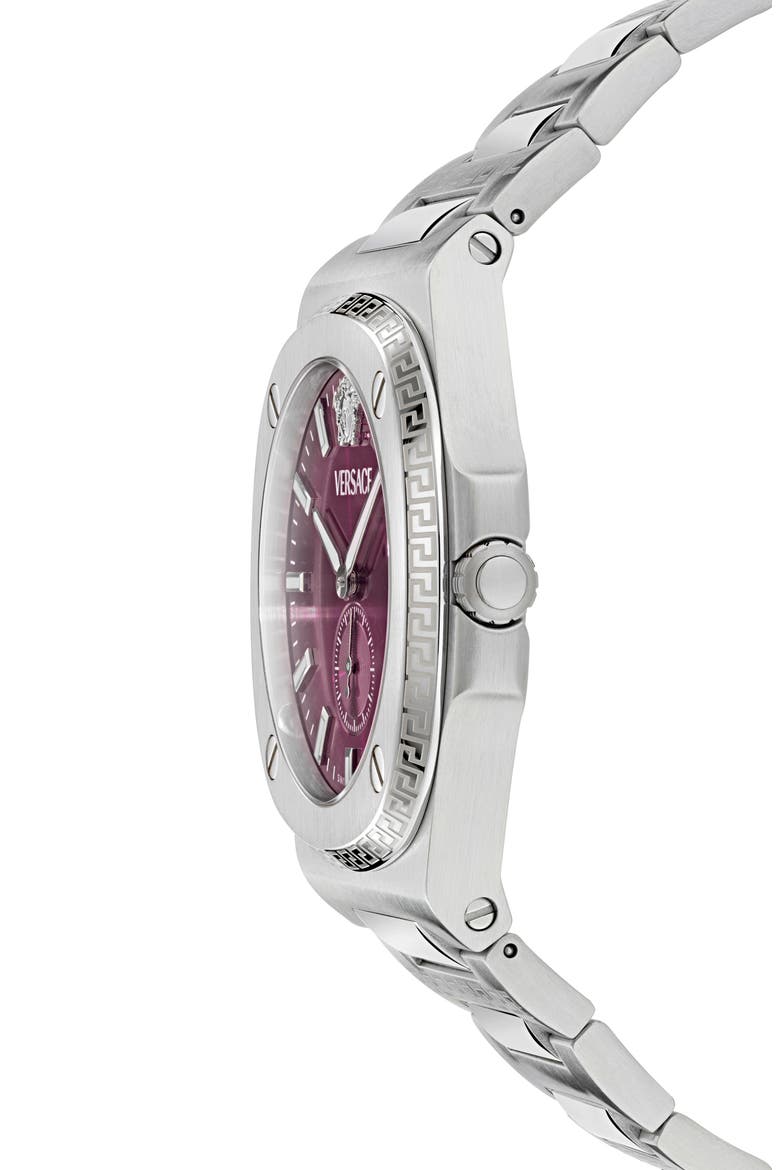 Tolomeo Bracelet Watch, 40mm, Alternate, color, STAINLESS STEEL/ BURGUNDY